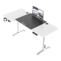 Höhenverstellbarer Tisch Oxnard elektrisch 160x75cm Weiss