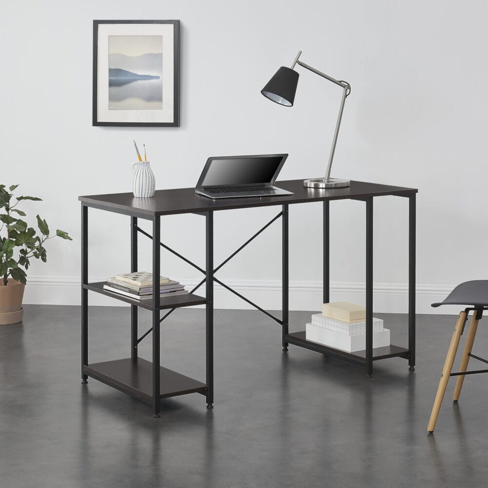 Schreibtisch Aarhus 75x120x60 cm mit 3 Ablagen