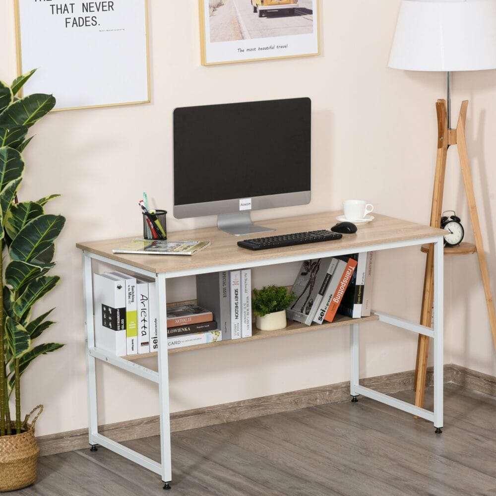 Schreibtisch Bürotisch mit Ablage 120x60x75cm