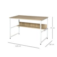 Schreibtisch Bürotisch mit Ablage 120x60x75cm