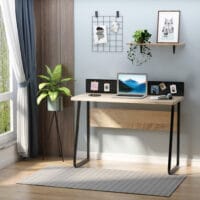 Schreibtisch Bürotisch mit Stecktafel Kabelmanagement-Loch 110x48x90cm