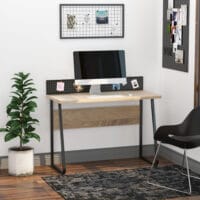 Schreibtisch Bürotisch mit Stecktafel Kabelmanagement-Loch 110x48x90cm