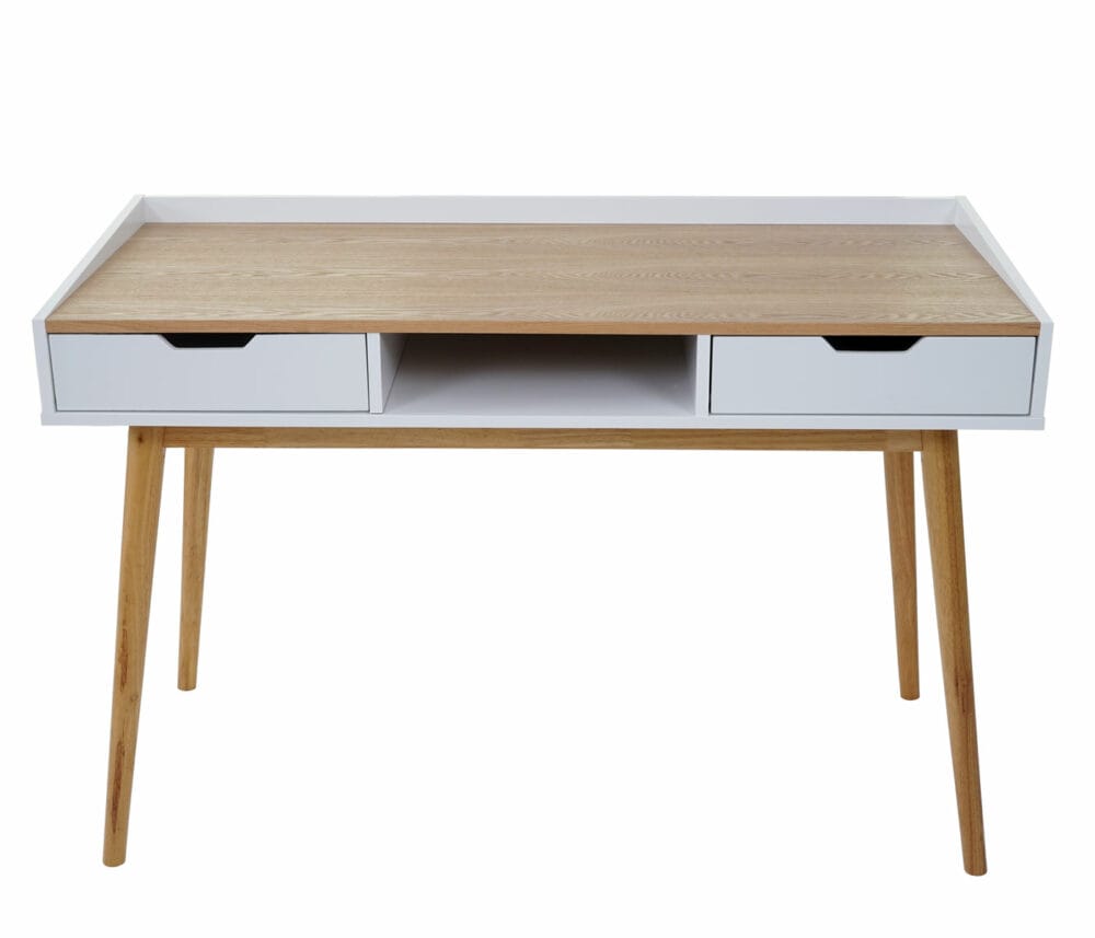 Schreibtisch Computertisch 120x55cm MDF ~ Esche-Optik