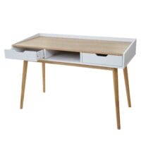 Schreibtisch Computertisch 120x55cm MDF ~ Esche-Optik