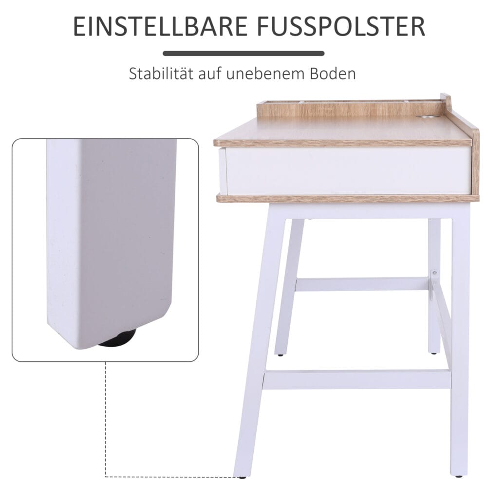 Schreibtisch Computertisch Bürotisch sechs Ablagefächern 100x55x81.5cm