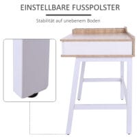 Schreibtisch Computertisch Bürotisch sechs Ablagefächern 100x55x81.5cm