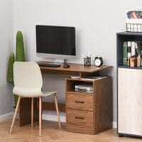 Schreibtisch Computertisch mit Ablagen 2 Schubladen107x48x76.2cm