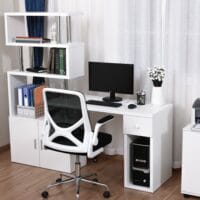 Schreibtisch Eckschreibtisch mit Bücherregal und Schublade 120x80x164cm