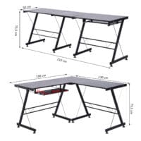 Schreibtisch Flexible Eck-Schreibtisch 210x50x73.5cm
