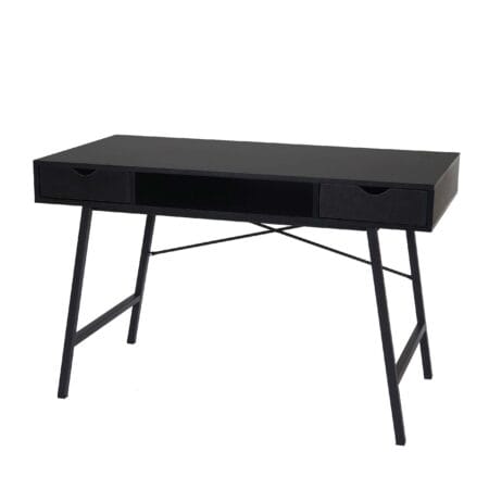 Schreibtisch HWC-E92 Bürotisch Computertisch 3D-Struktur 120x60xcm schwarz