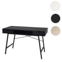 Schreibtisch HWC-E92 Bürotisch Computertisch 3D-Struktur 120x60xcm schwarz