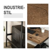 Schreibtisch Industriestil mit Schubladen 110x55x75cm