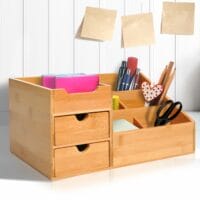 Schreibtisch Organizer Regal mit 2 Schubladen