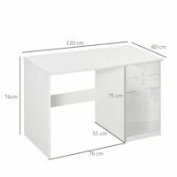 Schreibtisch mit 2 Schubladen 120x60x76cm