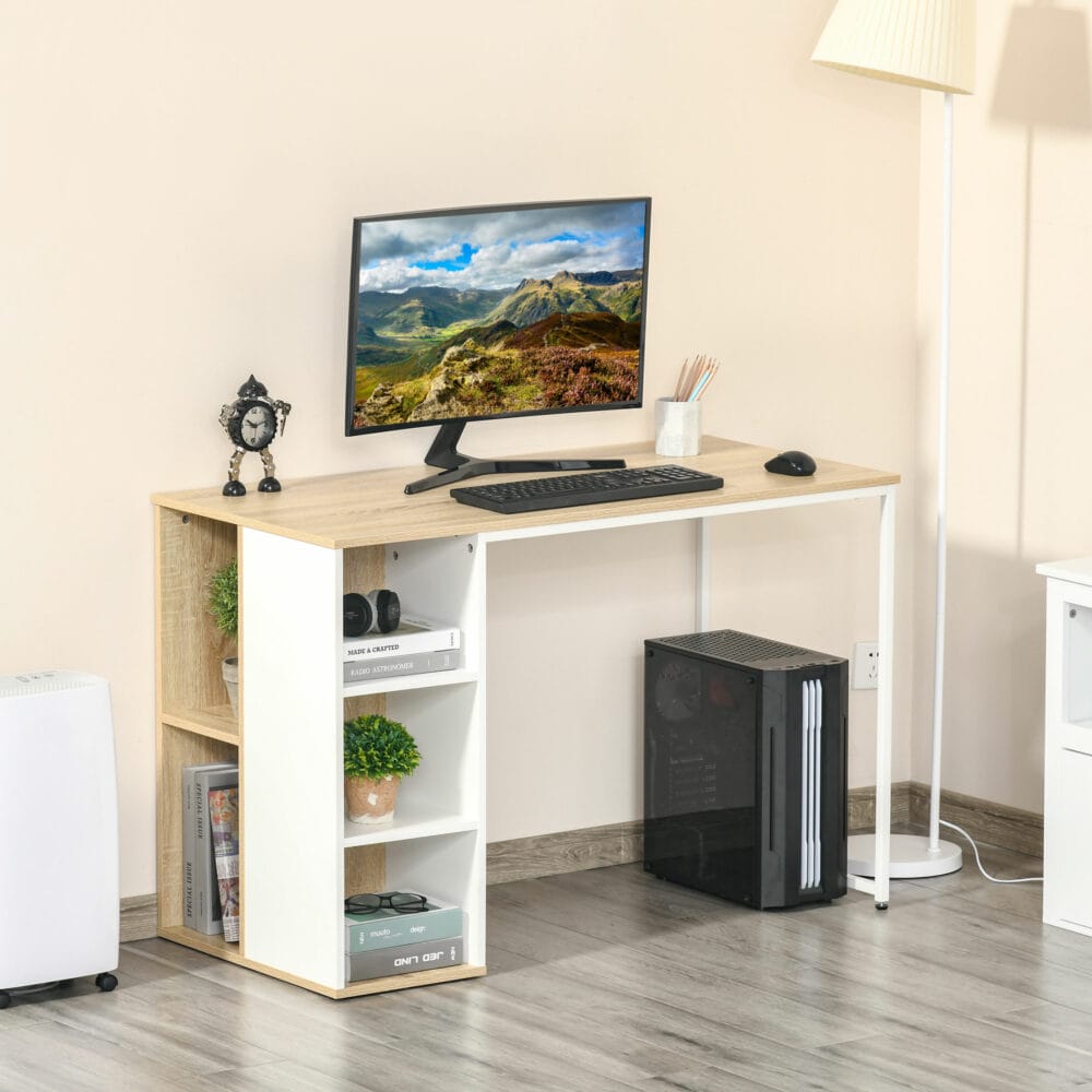 Schreibtisch mit Bücherregal Computertisch 115x 55x75cm