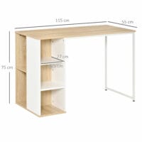 Schreibtisch mit Bücherregal Computertisch 115x 55x75cm