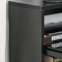 Schreibtisch mit Glasplatte und Ablagen modern 115x55x90cm