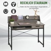 Schreibtisch mit Regal Schublade Computertisch 106x53x95cm