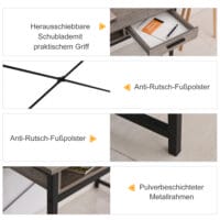 Schreibtisch mit Regal Schublade Computertisch 106x53x95cm