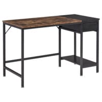 Schreibtisch mit extra Ablage Braun Schwarz 120x60x75cm