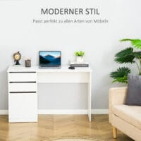 Schreibtisch weiss 120x50x75cm