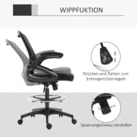 Schreibtischstuhl ergonomischer Bürostuhl Drehstuhl 360° Mesh