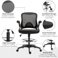 Schreibtischstuhl ergonomischer Bürostuhl Drehstuhl 360° Mesh