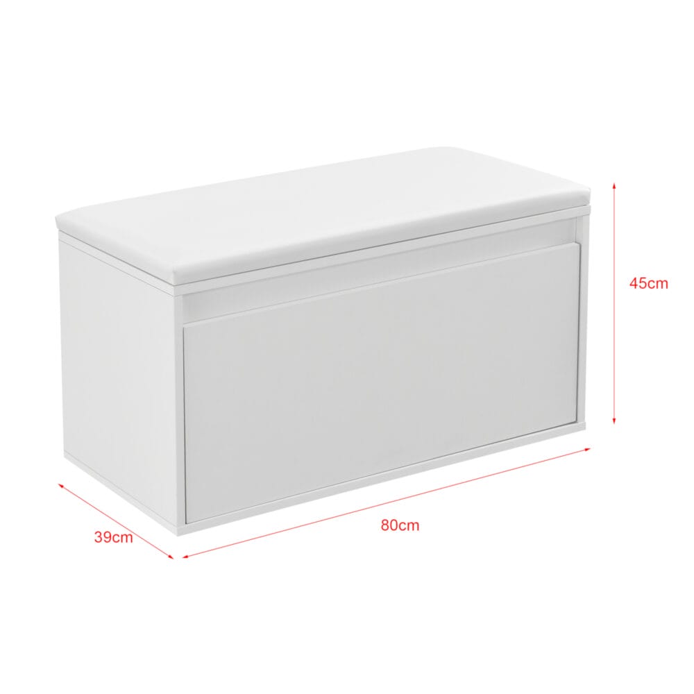 Sitzbank Degerfors 80x39x45cm mit Schublade Weiss