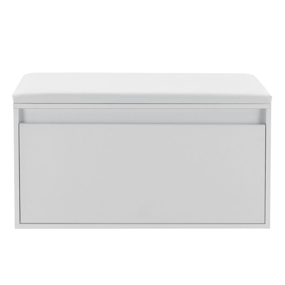 Sitzbank Degerfors 80x39x45cm mit Schublade Weiss