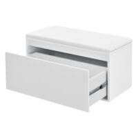 Sitzbank Degerfors 80x39x45cm mit Schublade Weiss