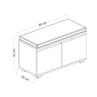 Schuhbank Sitzbank Schuhregal Brande mit 4 Ablagefächer 42x80x35cm