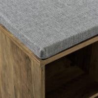 Schuhregal Leonidas 103x30x48 cm mit Polstersitzbank 10 Fächer