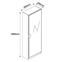 Schuhschrank Meura 160x48x20cm verspiegelt Weiss