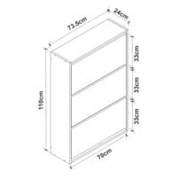 Schuhschrank Aurskog 110x73.5x24cm Eiche