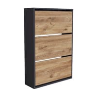 Schuhschrank Aurskog 110x73.5x24cm AnthrazitEiche