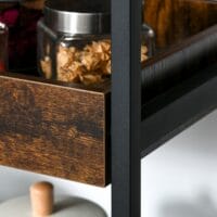 Servierwagen Küchenwagen Kücheninsel mit 4 Ablagen Industrie-Design