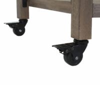 Servierwagen mit Weinregal Barwagen 85x114x47cm shabby braun