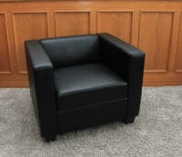 Sessel Loungesessel Lille Leder, schwarz