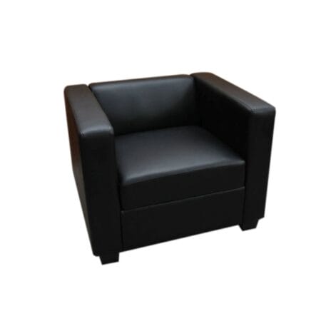 Sessel Loungesessel Lille Leder, schwarz