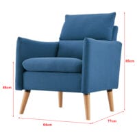 Polstersessel Eitting Blau