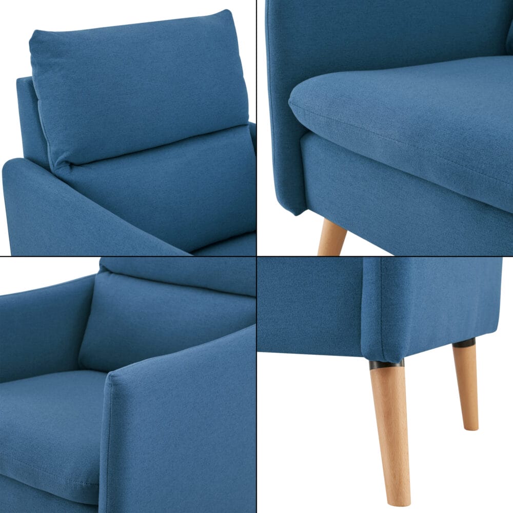 Polstersessel Eitting Blau
