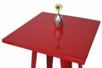 Set Stehtisch + 2x Barhocker Metall Industriedesign ~ rot