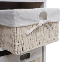 Shabby Chic Badschrank Badregal 120x27x29cm Massiv-Holz - shabby weiss