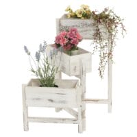 Shabby Chic Blumenständer Pflanzenregal weiss