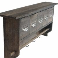 Shabby Chic Garderobe mit 5 Schubladen Vintage braun