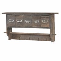 Shabby Chic Garderobe mit 5 Schubladen Vintage braun
