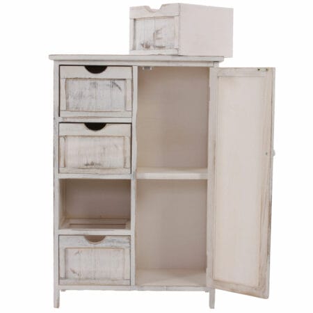 Shabby Chic Kommode 4 Schubladen ~ weiss