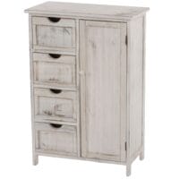 Shabby Chic Kommode 4 Schubladen ~ weiss