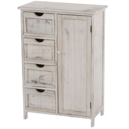 Shabby Chic Kommode 4 Schubladen ~ weiss