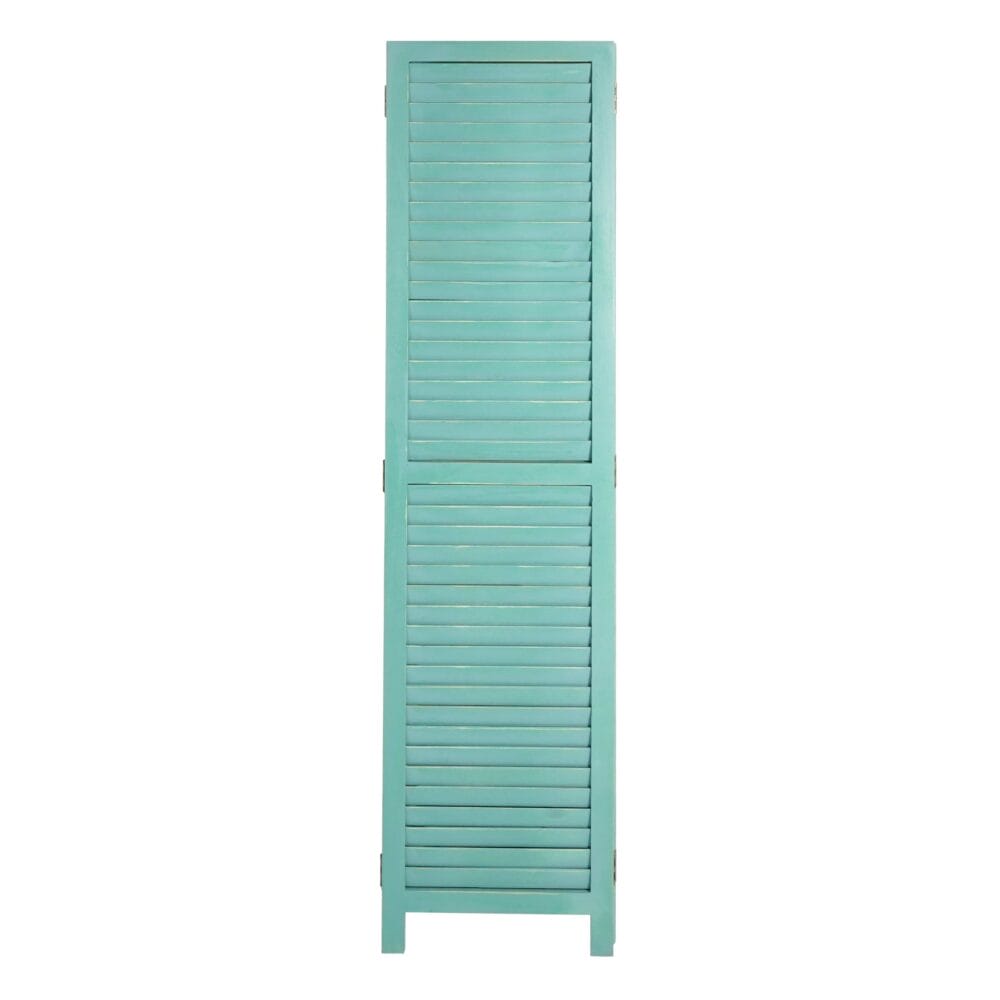 Shabby Chic Paravent Trennwand 170x120cm - grün